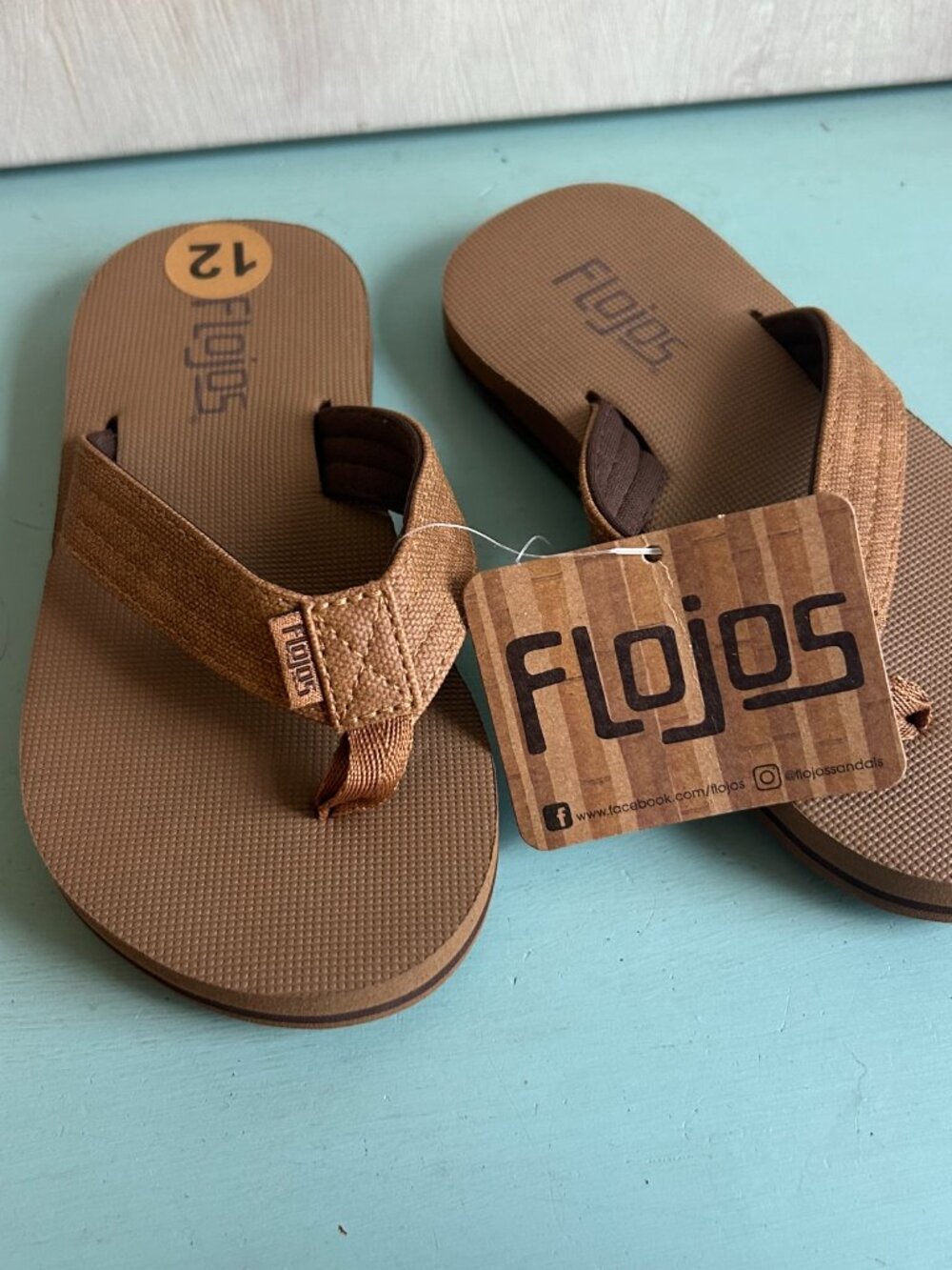 NWT FloJos Ryan Little Boys Sandal Flip Flop Size 12 Summer Beach Casual Preppy - Picture 9 of 10